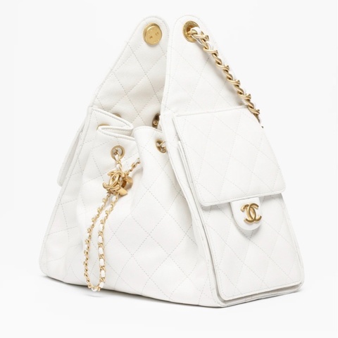 Chanel 25 bag 小號白色