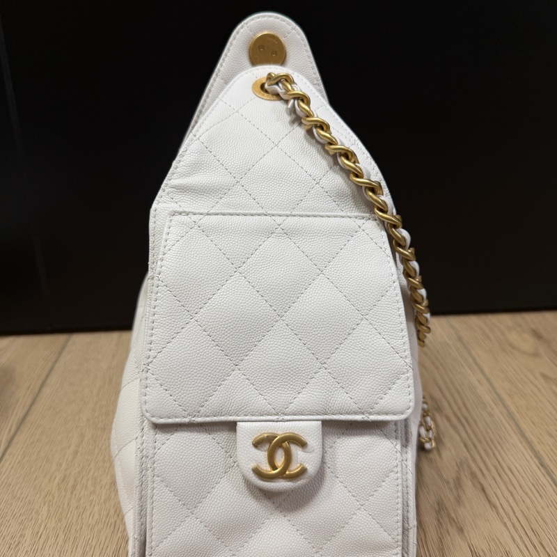 Chanel 25 bag 小號白色-6