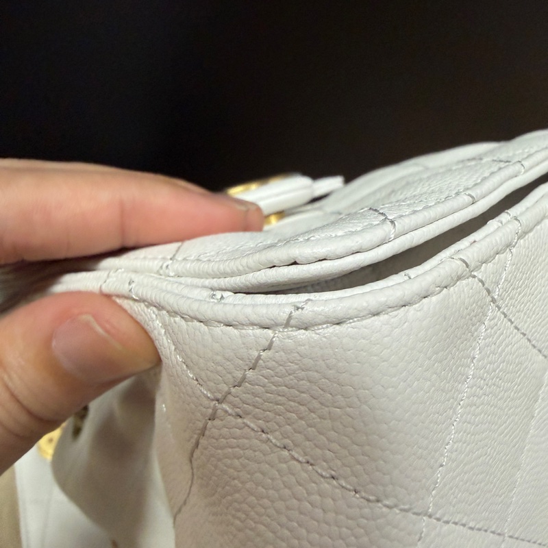 Chanel 25 bag 小號白色-15