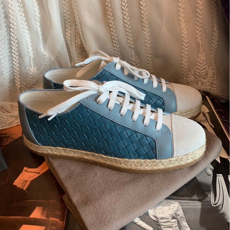 葆蝶家 休閒運動鞋 閑置 編織草編底 運動鞋 BV 編織鞋 size 36 Bottega Veneta-6