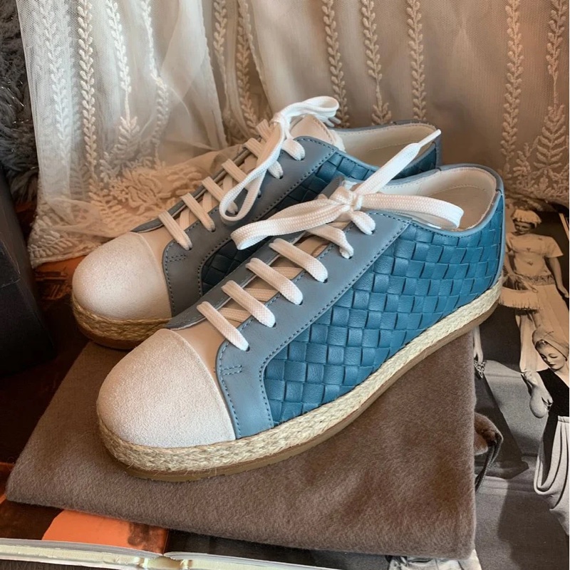 葆蝶家 休閒運動鞋 閑置 編織草編底 運動鞋 BV 編織鞋 size 36 Bottega Veneta-10