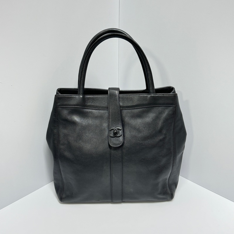 【極新超稀有⭐️】 Chanel "So Black"全黑黑武士 肩背托特包（專櫃28.6萬）-5