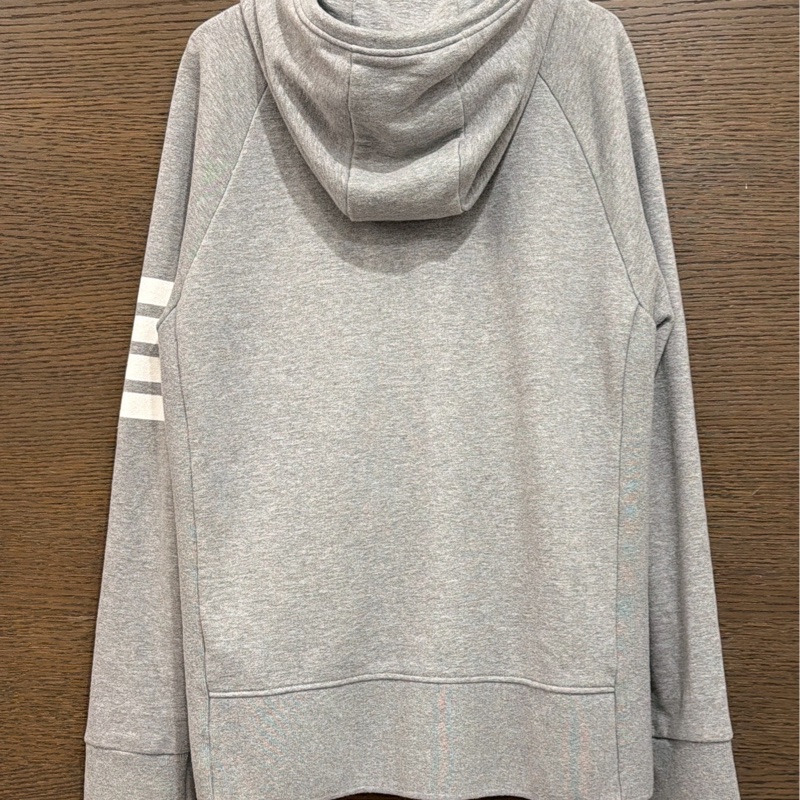 TB經典四線灰色連帽外套-1