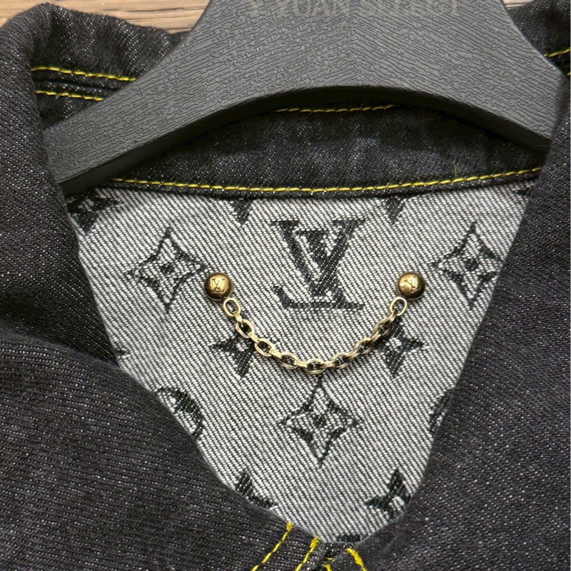 LV Nigo2.0黑拼接牛仔外套-4