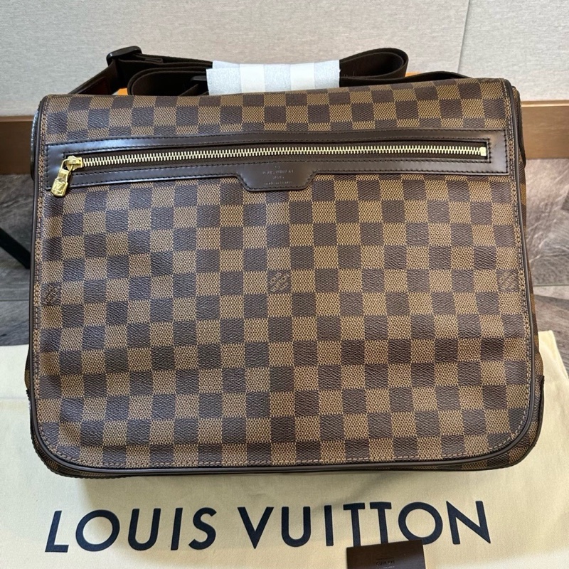 閒置新 LV 路易威登 棕色棋盤格郵  男款 尺寸：36*11*29cm 附件：塵袋。-0