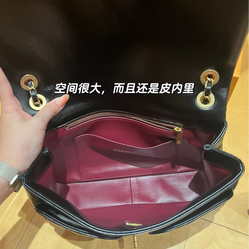 CHANEL 黑金油臘雙口袋季節限定CF 晶片款全新💚-6