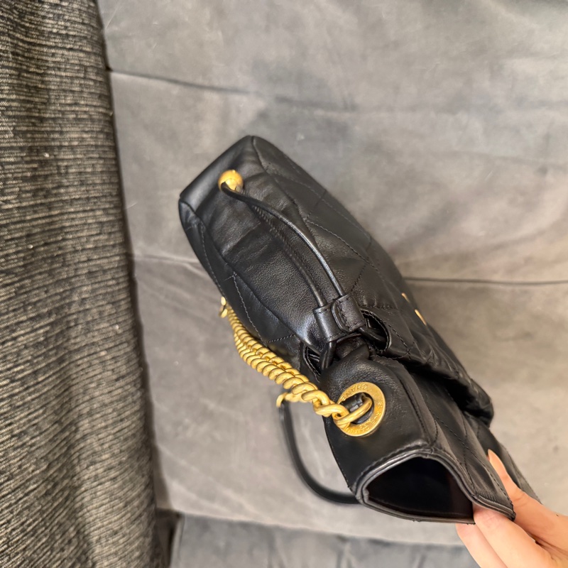 全新全配❤️晶片❤️ 香奈兒 #黑金 #小福袋 #水桶包 #抽繩水桶-7