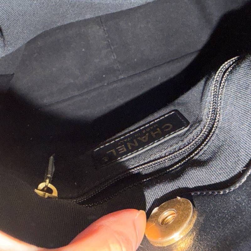 全新全配❤️晶片❤️ 香奈兒 #黑金 #小福袋 #水桶包 #抽繩水桶-11