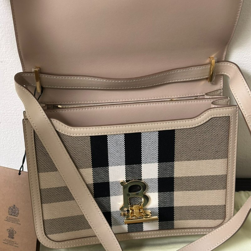 💎Han's house精品服飾💎 Burberry 經典格紋帆布包 側背包-3