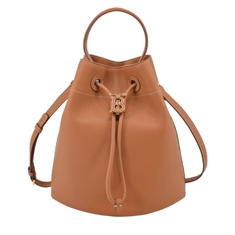 💎Han's house精品服飾💎BurberryTB 荔枝牛皮 水桶包 側背包-4