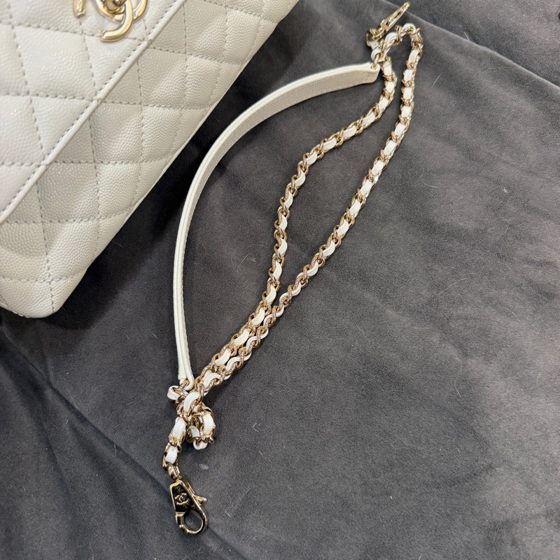 全新全配❤️晶片❤️ 香奈兒 #白金 #cocohandle #荔枝皮 #小號-6