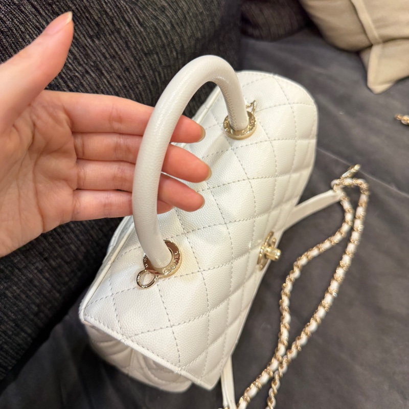 全新全配❤️晶片❤️ 香奈兒 #白金 #cocohandle #荔枝皮 #小號-7