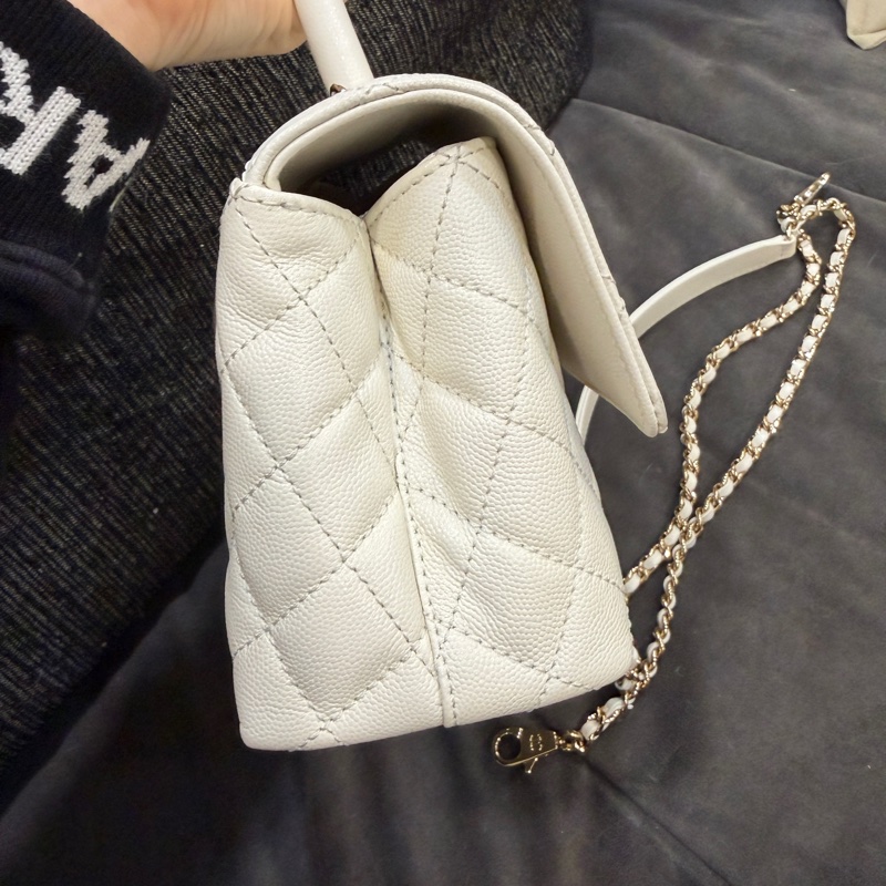 全新全配❤️晶片❤️ 香奈兒 #白金 #cocohandle #荔枝皮 #小號-8