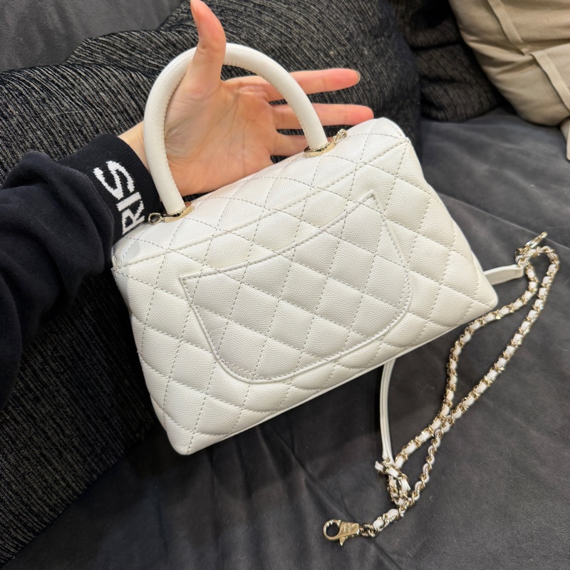 全新全配❤️晶片❤️ 香奈兒 #白金 #cocohandle #荔枝皮 #小號-10