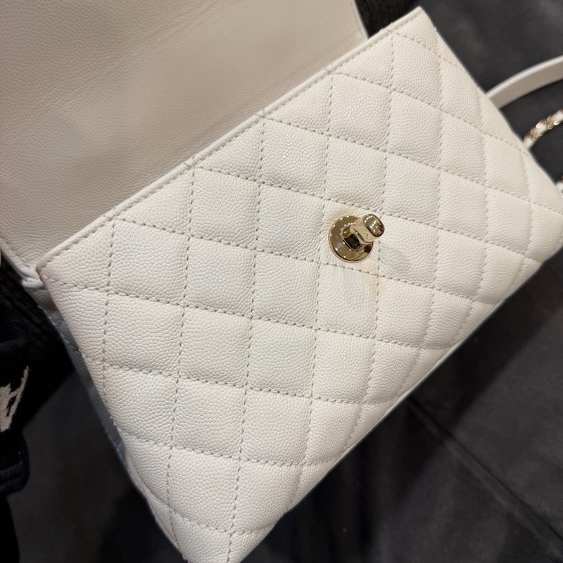 全新全配❤️晶片❤️ 香奈兒 #白金 #cocohandle #荔枝皮 #小號-14