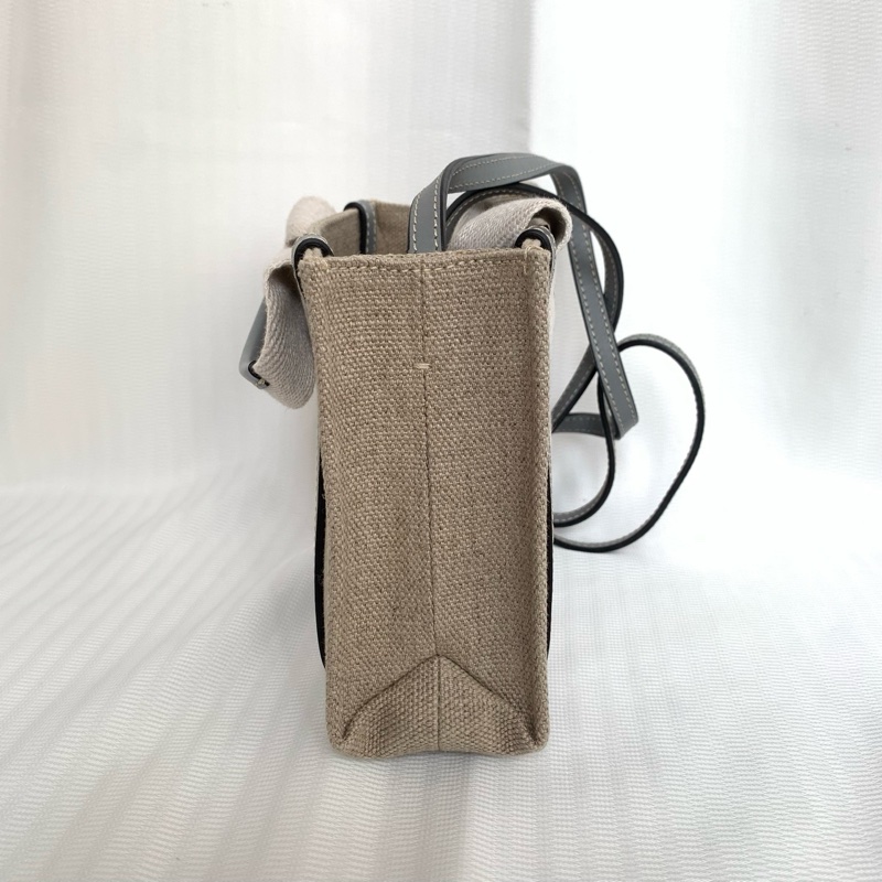 Chloe woody mini 帆布拼皮托特-2