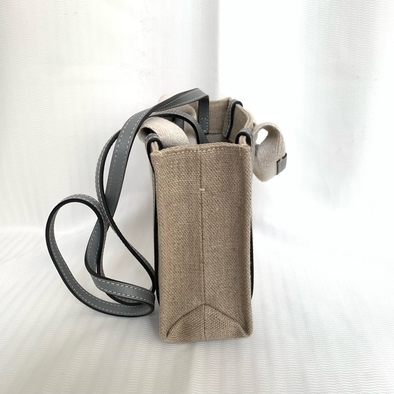 Chloe woody mini 帆布拼皮托特-5