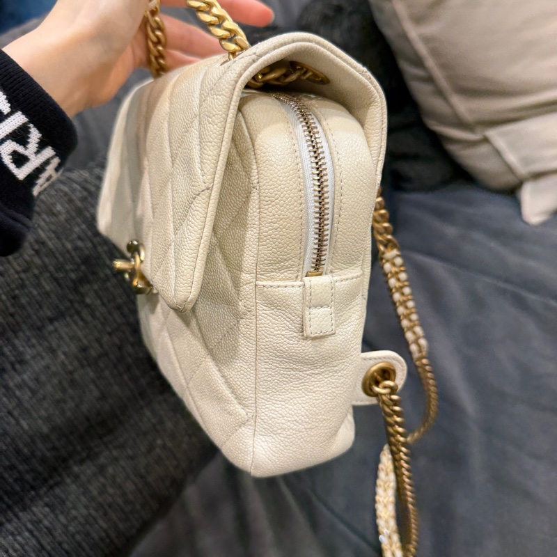 99新全配❤️ 香奈兒 #白金 #雙肩包 #荔枝皮 #豆腐包-6