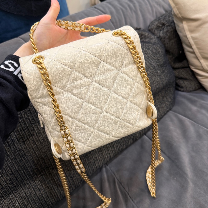 99新全配❤️ 香奈兒 #白金 #雙肩包 #荔枝皮 #豆腐包-9