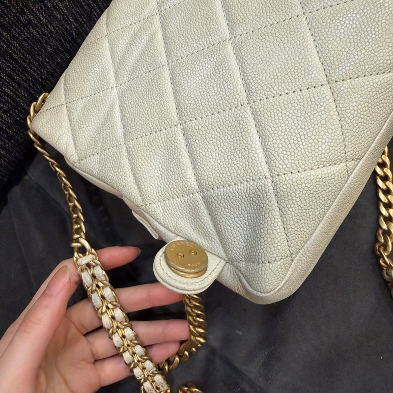 99新全配❤️ 香奈兒 #白金 #雙肩包 #荔枝皮 #豆腐包-10