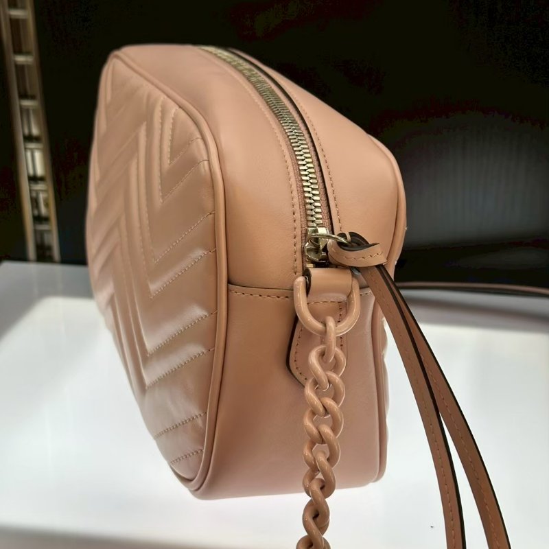 💎Han's house精品服飾💎GUCCI Gg Marmont 中款 相機包粉色-3