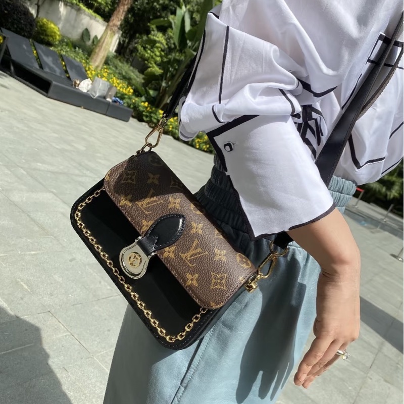 99新全配❤️晶片❤️ lv #老花 #秀款 #郵差包 #法棍包-0