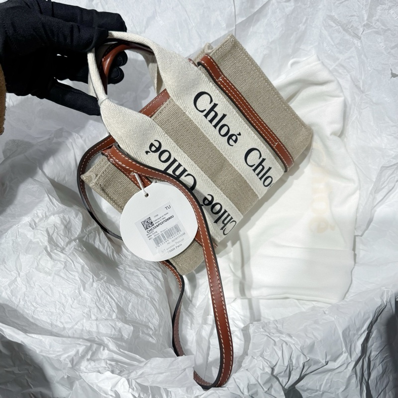 Chloe 蔻依 閒置未使用 Woody Logo 帆布-2
