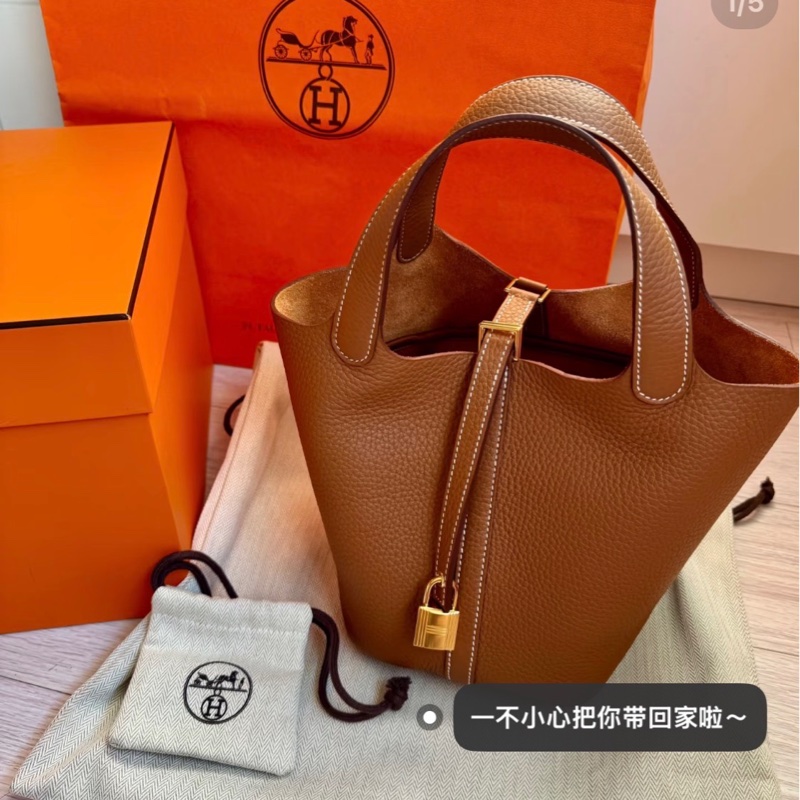 全新全配🈶23你購證❤️ #愛馬仕 #picotin18 #菜籃子18 #金棕 #金釦-0