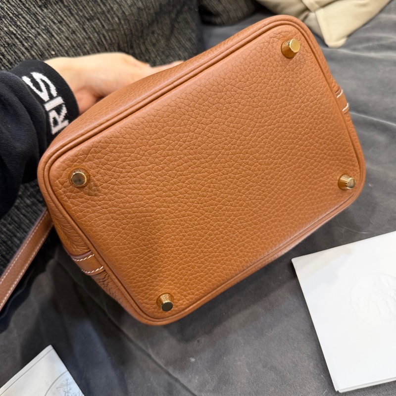 全新全配🈶23你購證❤️ #愛馬仕 #picotin18 #菜籃子18 #金棕 #金釦-7