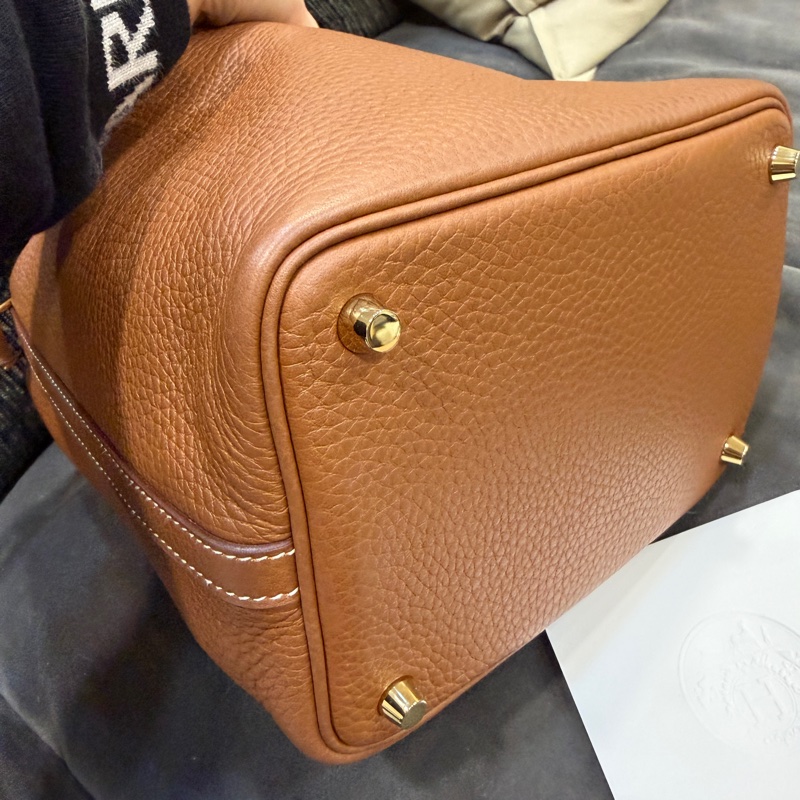 全新全配🈶23你購證❤️ #愛馬仕 #picotin18 #菜籃子18 #金棕 #金釦-8