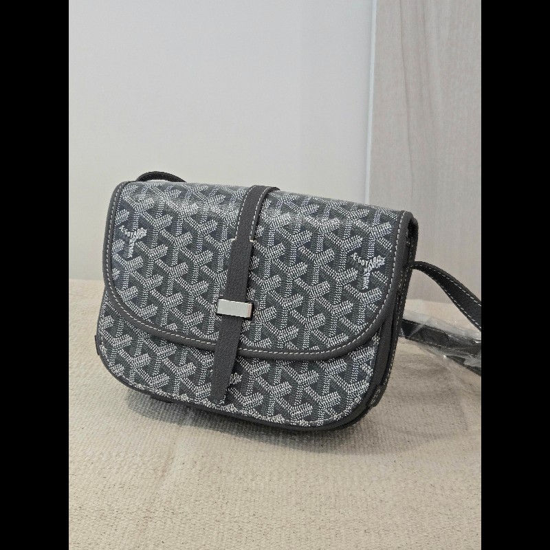 100%正品專櫃貨✨Goyard Belvedere PM 經典郵差包 灰色 🈶購證-1
