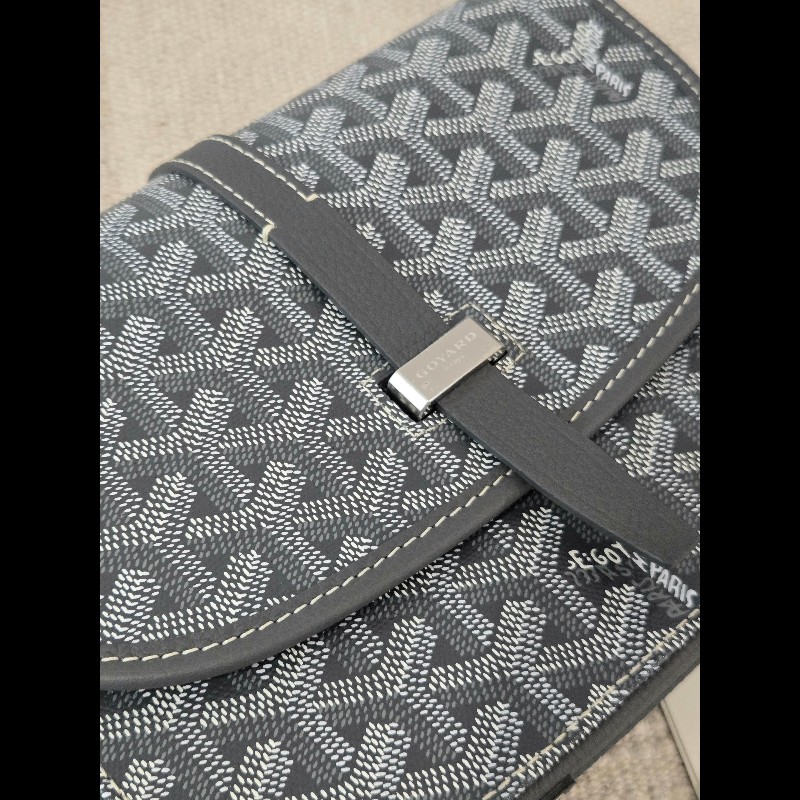 100%正品專櫃貨✨Goyard Belvedere PM 經典郵差包 灰色 🈶購證-5