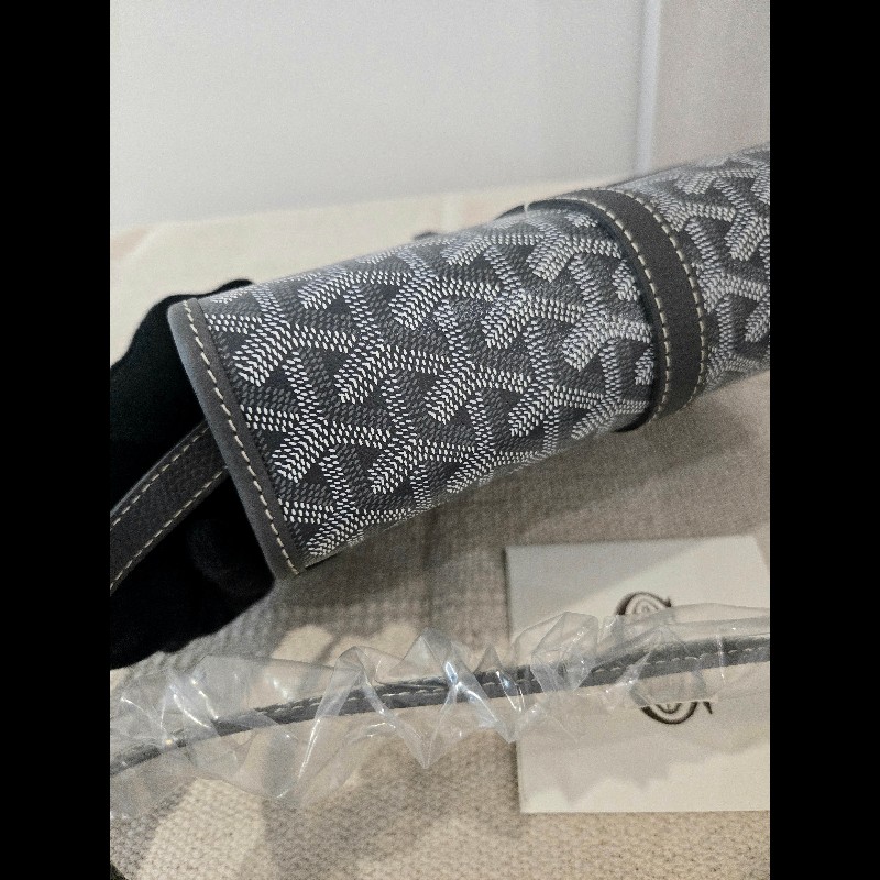100%正品專櫃貨✨Goyard Belvedere PM 經典郵差包 灰色 🈶購證-7