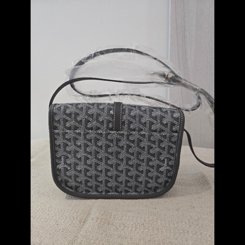 100%正品專櫃貨✨Goyard Belvedere PM 經典郵差包 灰色 🈶購證-9