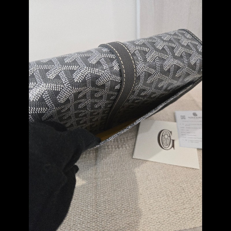 100%正品專櫃貨✨Goyard Belvedere PM 經典郵差包 灰色 🈶購證-18