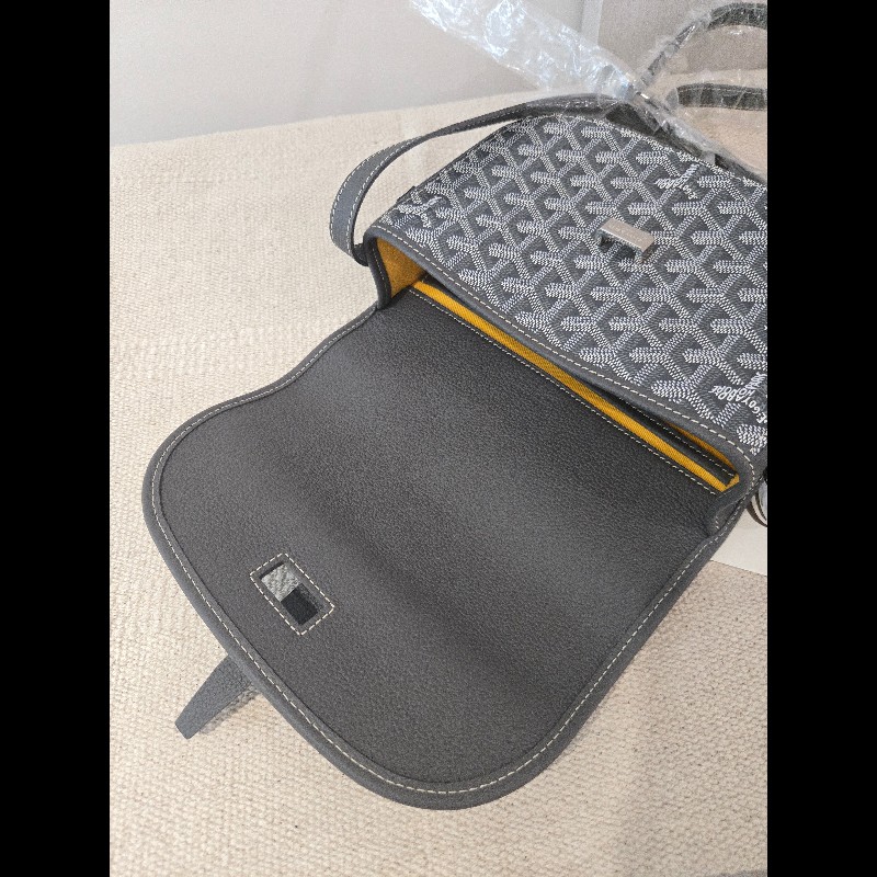 100%正品專櫃貨✨Goyard Belvedere PM 經典郵差包 灰色 🈶購證-20