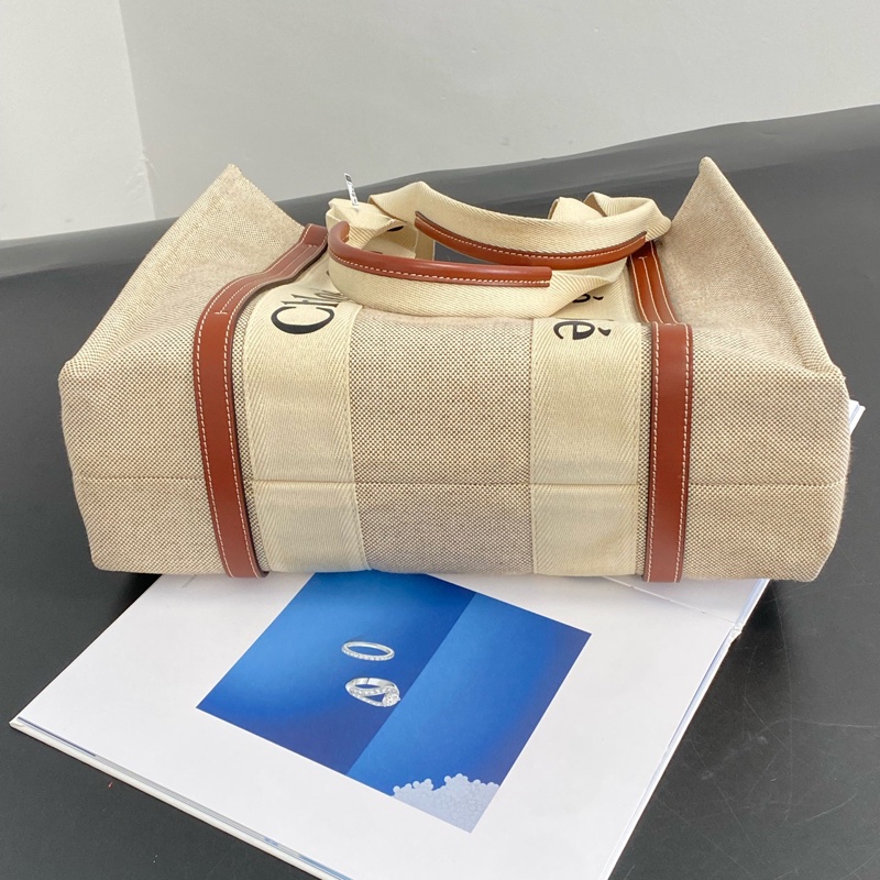 Chloe 蔻依中號托特包 帆布-6