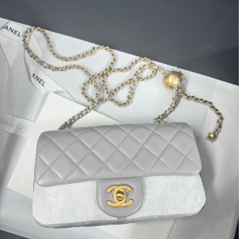 #閒置帶膜🈶購證 #絕版香芋紫 香奈兒金球Cf20大mini 芯片款-1