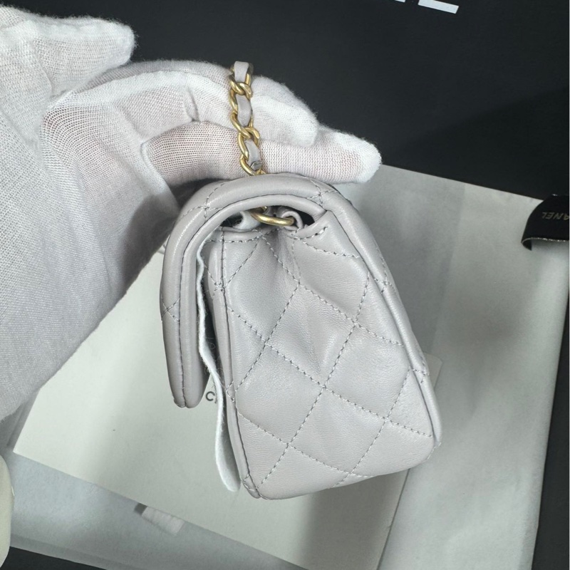 #閒置帶膜🈶購證 #絕版香芋紫 香奈兒金球Cf20大mini 芯片款-7