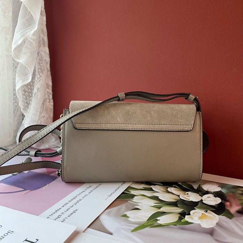 Chloe蔻依 faye大象灰麂皮圓環包迷你✨-1