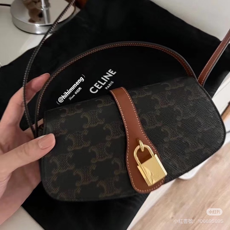 全新全配❤️ celine #老花 #肩背包 #鎖頭腋下包 #lisa同款-2