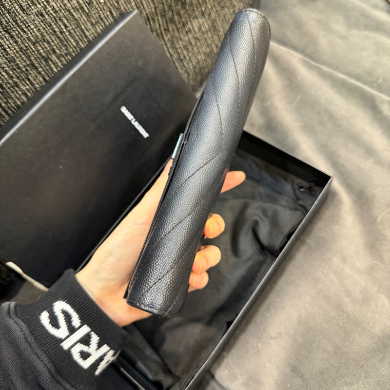 全新全配❤️ ysl #soblack #全黑 #荔枝皮 #長夾-4