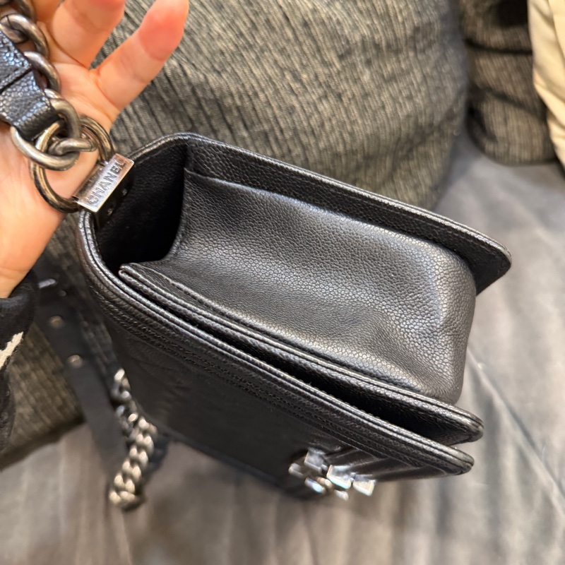 99新全配❤️香奈兒 #黑銀 #leboy25 #荔枝皮 #boy中號-6