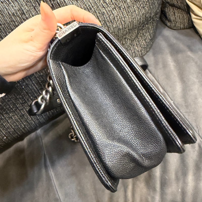 99新全配❤️香奈兒 #黑銀 #leboy25 #荔枝皮 #boy中號-7