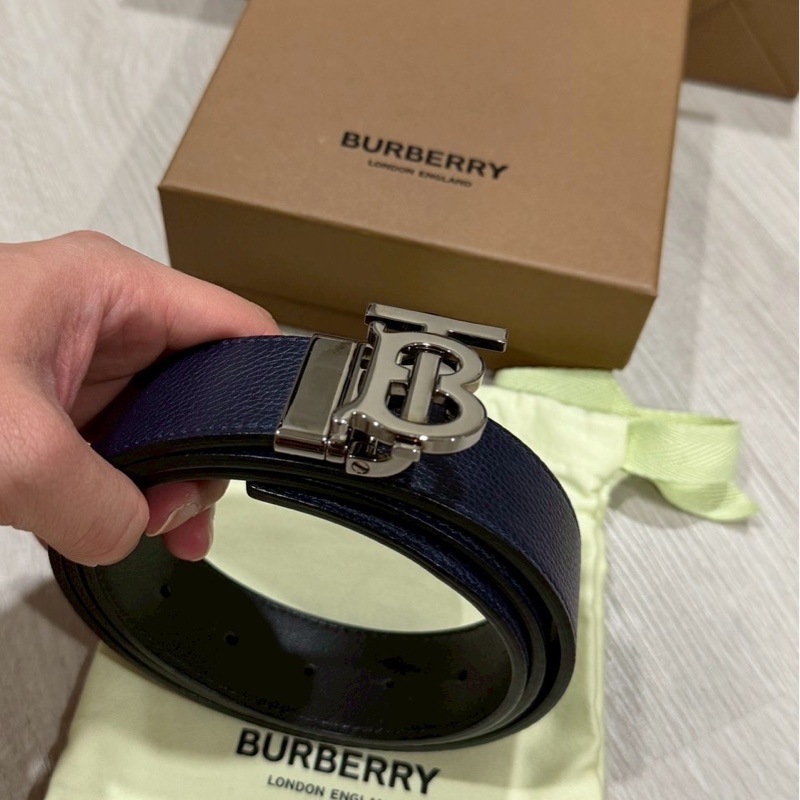 BURBERRY男用雙面皮帶 尺寸95-1