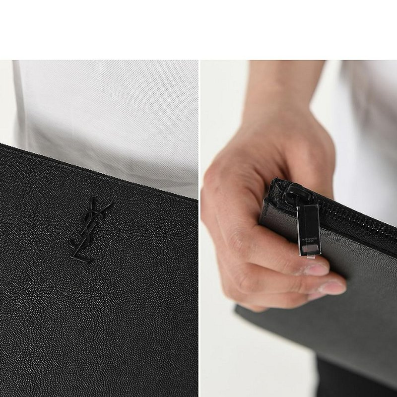 💎Han's house精品服飾💎SAINT LAURENT 手拿包 YSL 義大利製 25x35x1-1