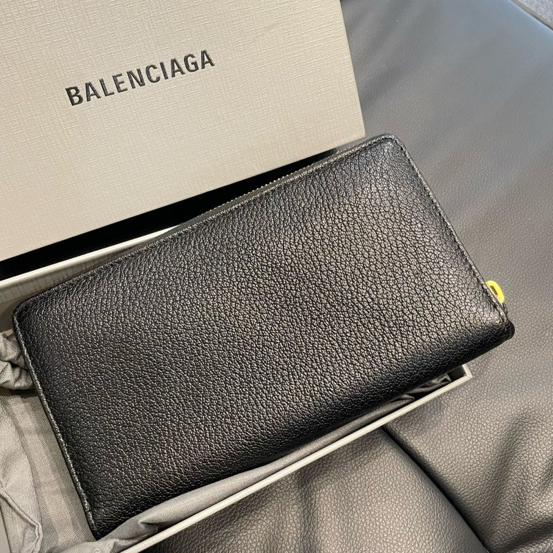 💎Han's house精品服飾💎 Balenciaga 巴黎世家 金釦 羊皮 拉鍊 機車 長夾-5