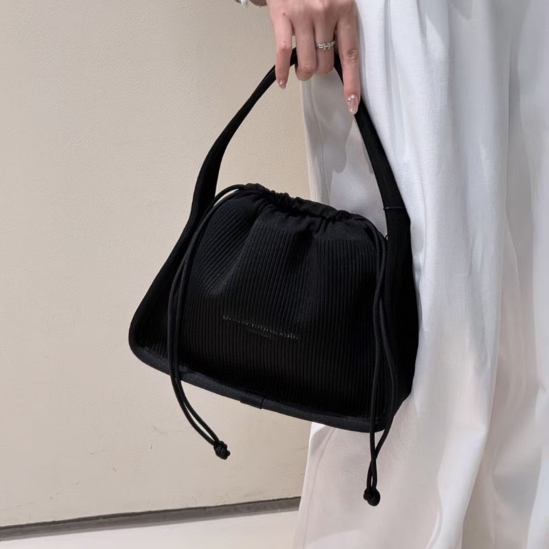 Alexander Wang  Ryan系列 羅紋針織 手提包 小號 24*8*20 99新配件塵袋-0