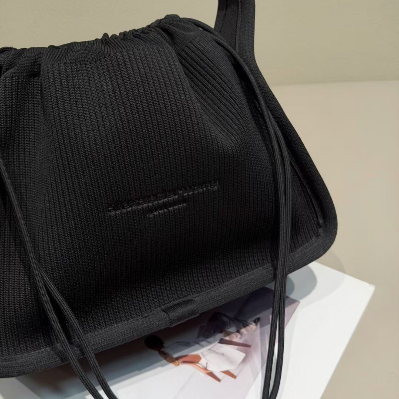 Alexander Wang  Ryan系列 羅紋針織 手提包 小號 24*8*20 99新配件塵袋-2