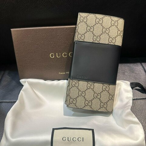 💎Han's house精品服飾💎GUCCI 古馳 老花 真皮 拉鍊 包 長夾 779878